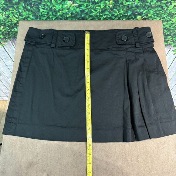 Suzy Shier Mini Skirt Womens Black w/ Side Pleat and Belt Size 13-14 (SKU: 29W) - Picture 4 of 10